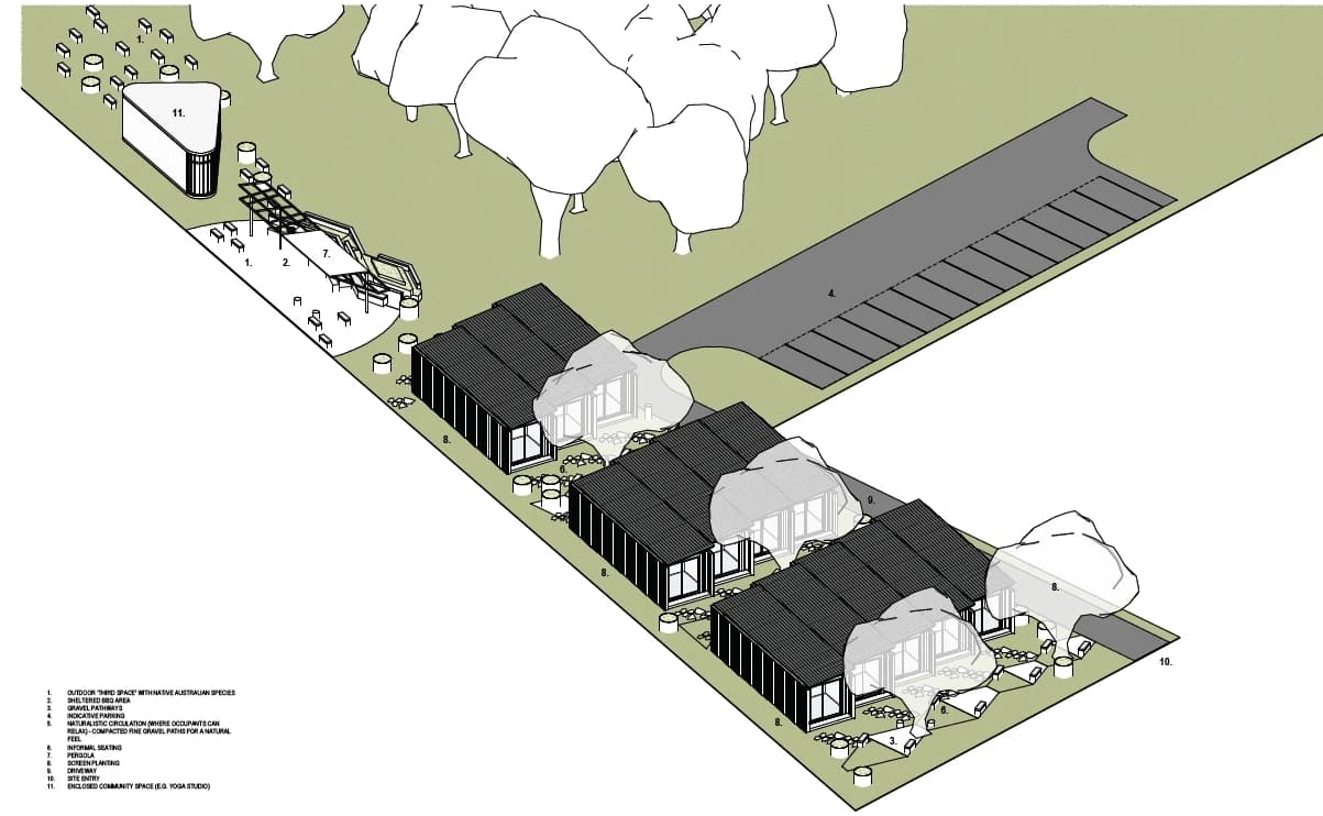 Indicative masterplan for a regional worker accommodation cluster